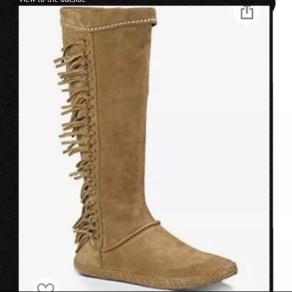 Ugh Mammoth Fringe Boots New Without Box